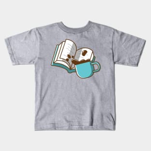 a book and a cup of coffee Kids T-Shirt